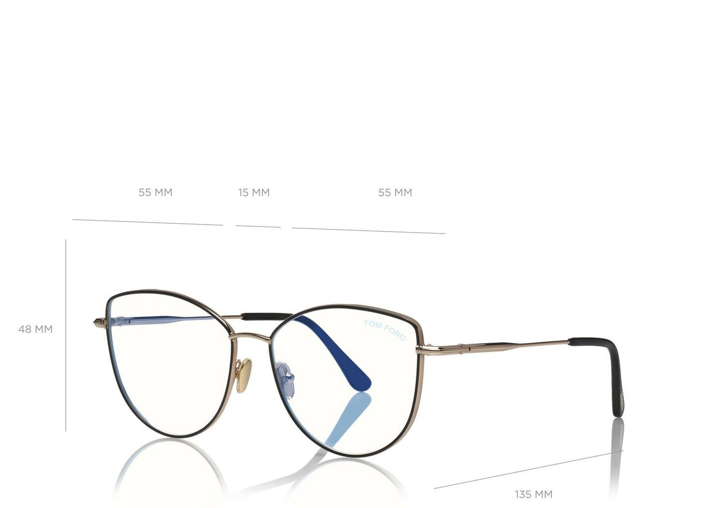 Occhiali da vista blue block soft cat eye