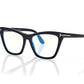 Occhiali da vista blue block cat eye con clip on per occhiali da sole